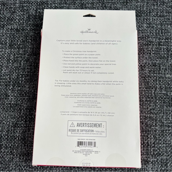 NIB Hallmark Tea Towel Handprint Kit - Picture 4 of 6